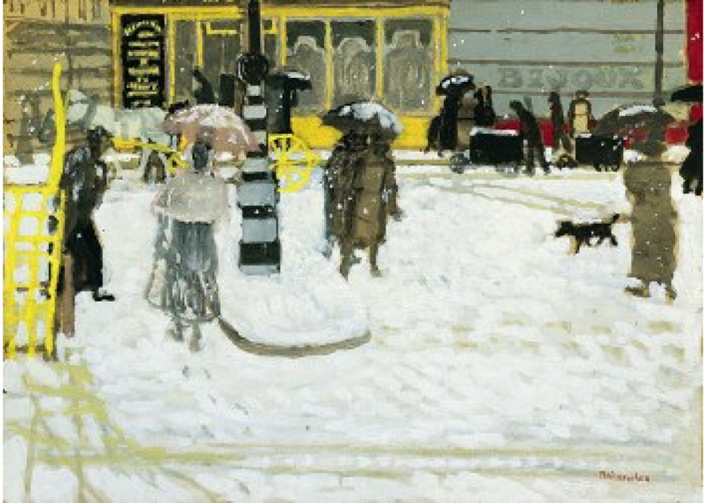 La place de Passy sous la neige (1943)